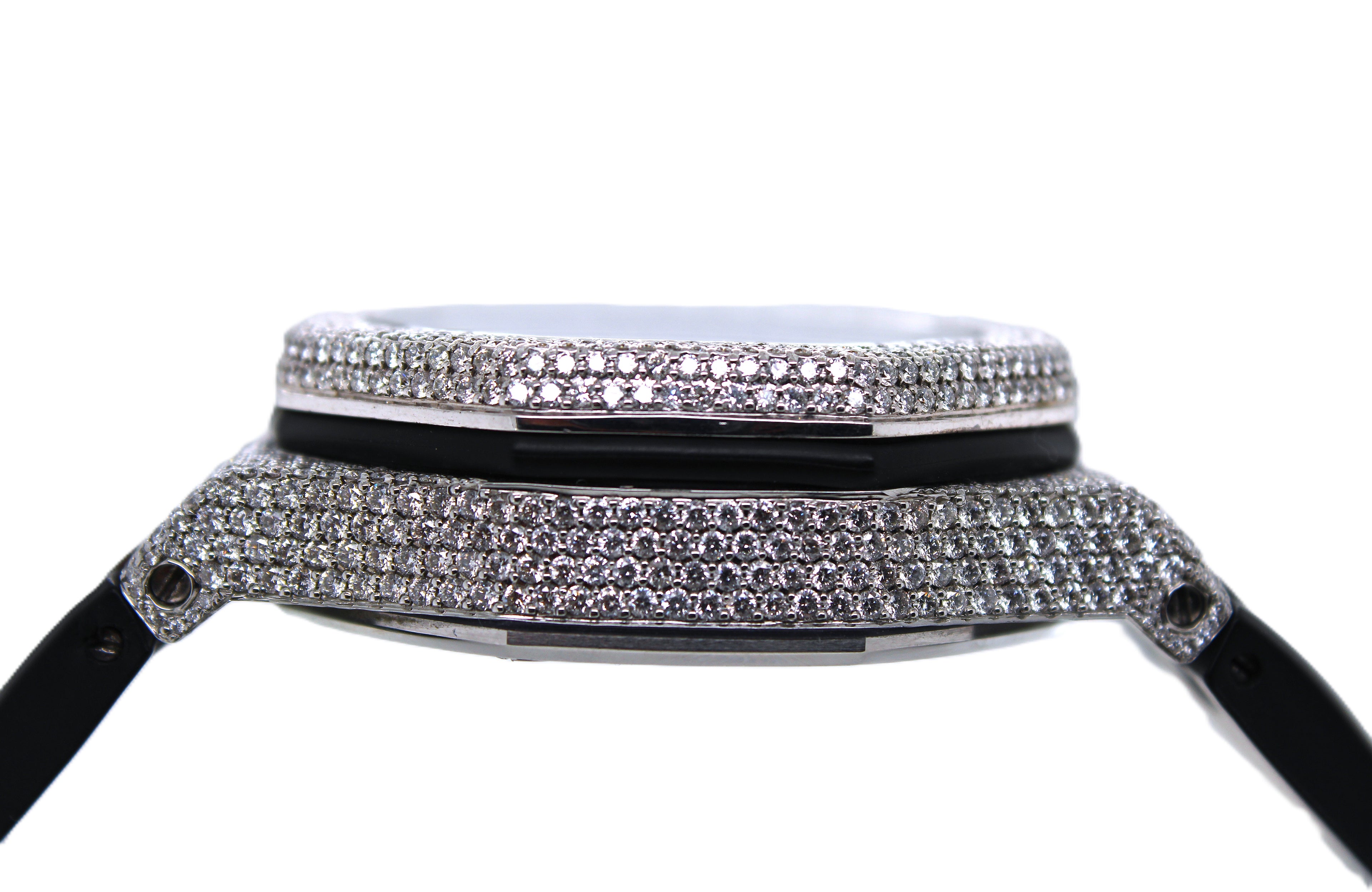 Mens Audemars Piguet Royal Oak Offshore Chronograph 42MM VS Diamond Watch 8.66CT