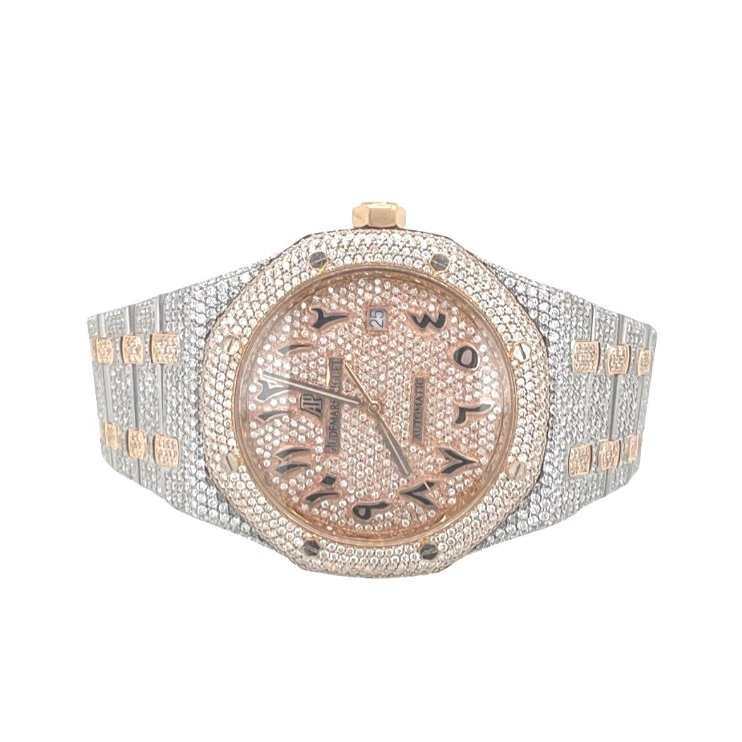 Audemars Piguet Royal Oak 18K/ Steel Two-Tone 41MM VS Diamond Watch 21.32 CT