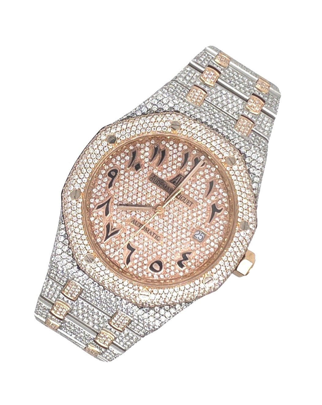 Audemars Piguet Royal Oak 18K/ Steel Two-Tone 41MM VS Diamond Watch 21.32 CT