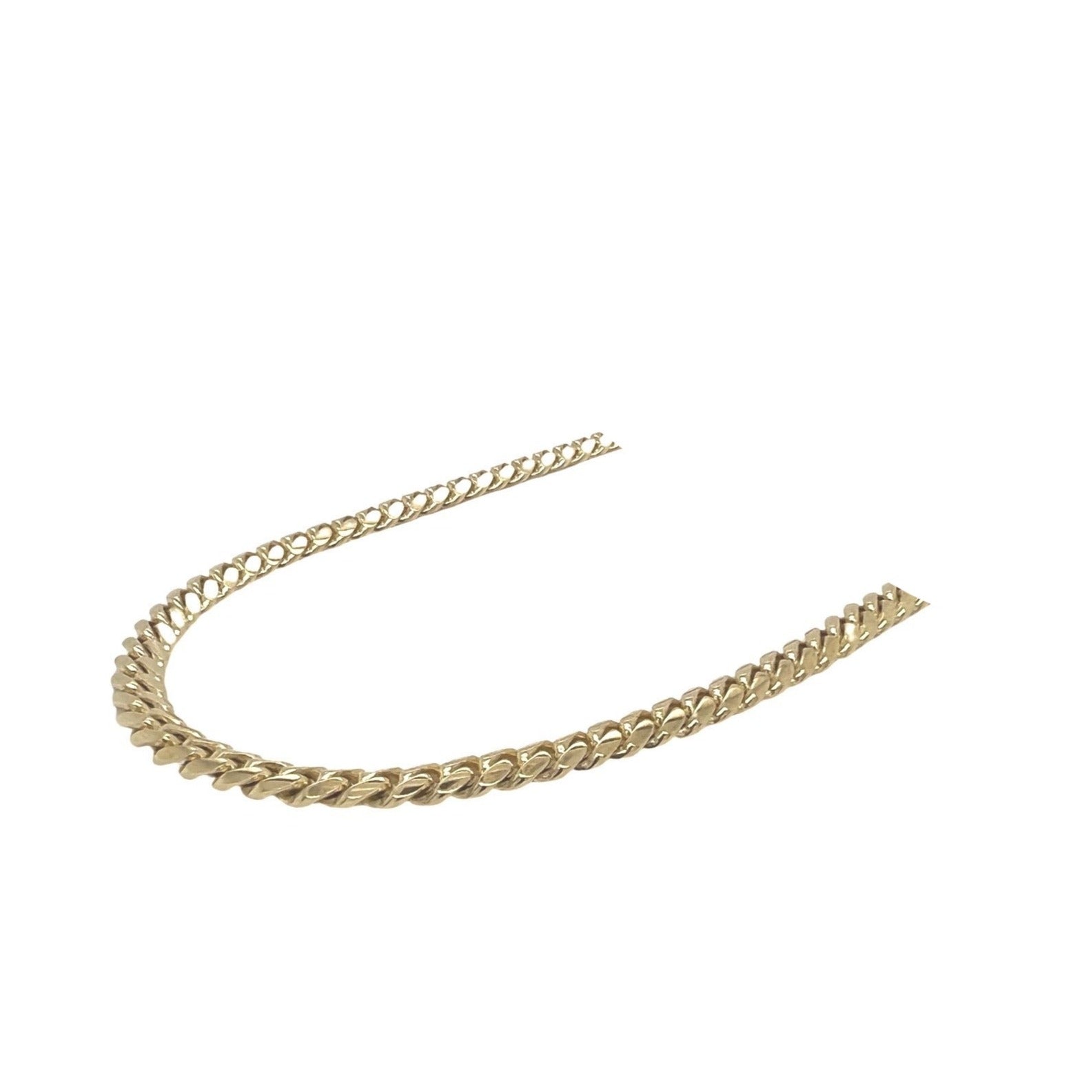 Solid Italian 10K Yellow Gold Miami Cuban Chain 5MM 18-28 Inches
