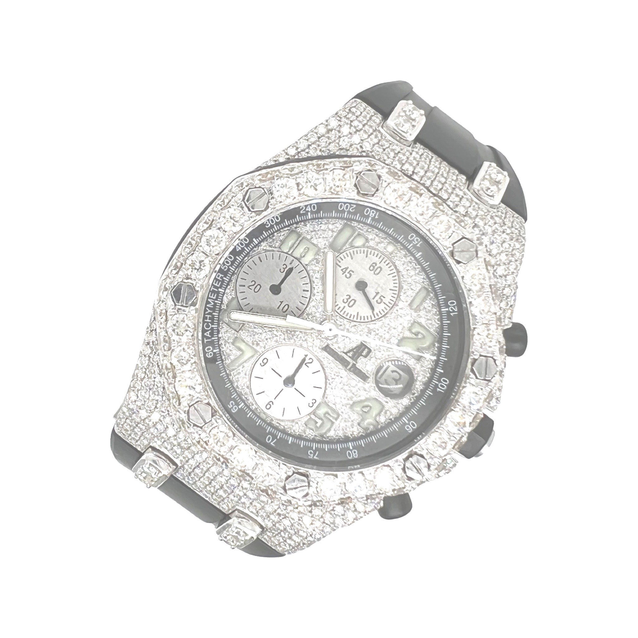 Mens Audemars Piguet Royal Oak Offshore 42MM VS Diamond Watch 16.97 CT
