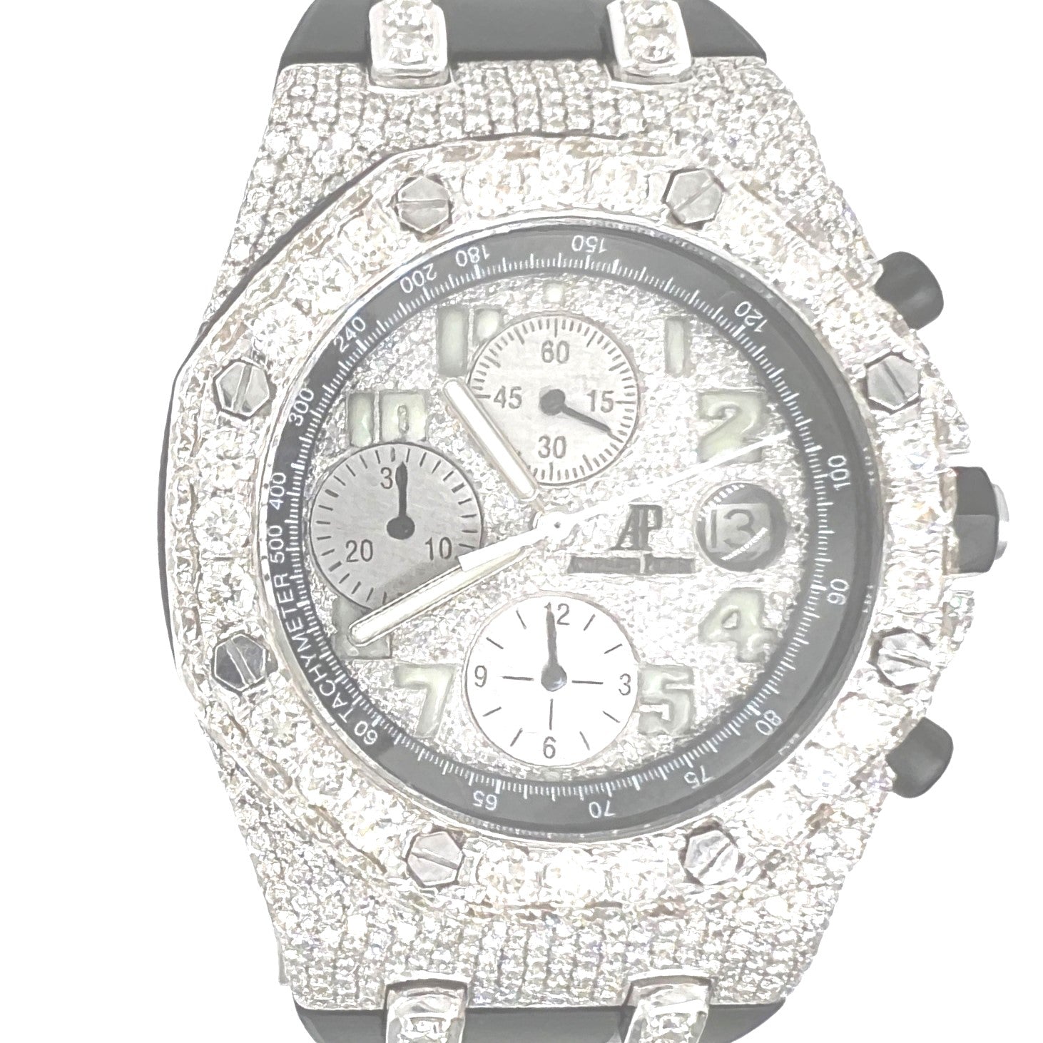 Mens Audemars Piguet Royal Oak Offshore 42MM VS Diamond Watch 16.97 CT