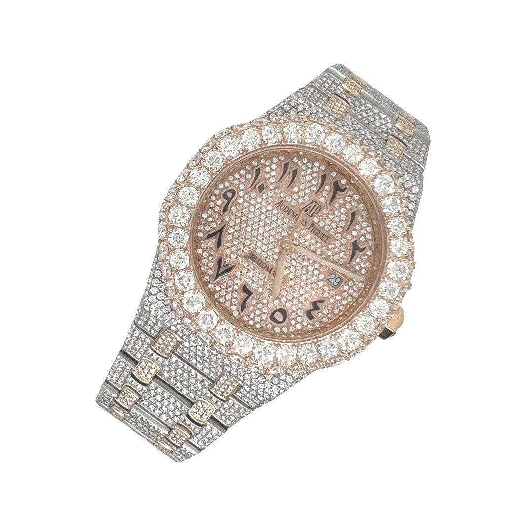 Audemars Piguet Royal Oak 18K/ Steel Two-Tone 41MM VS Diamond Watch 25,56 CT