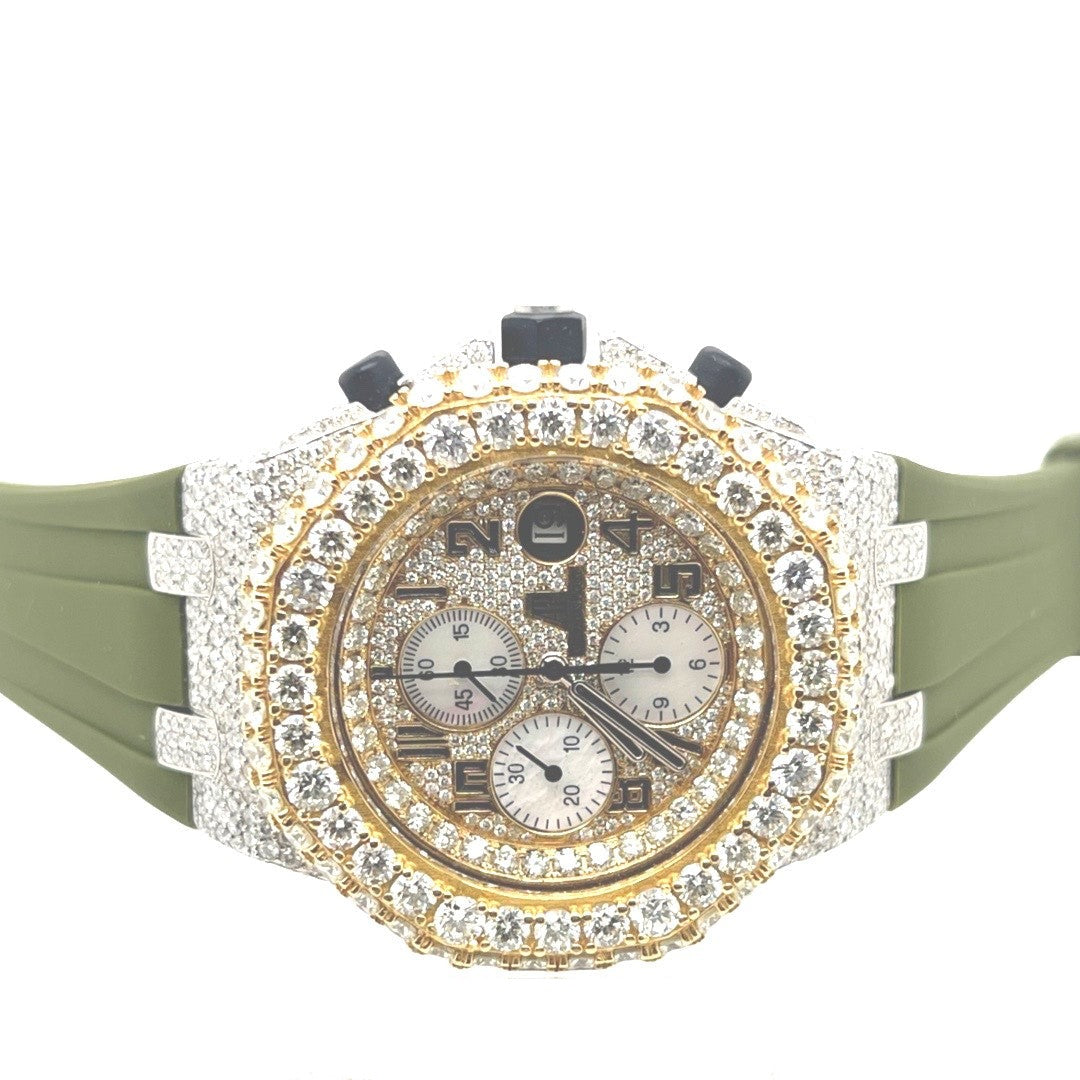 Mens Audemars Piguet Royal Oak Offshore 42MM VS Diamond Watch 21.5 CT