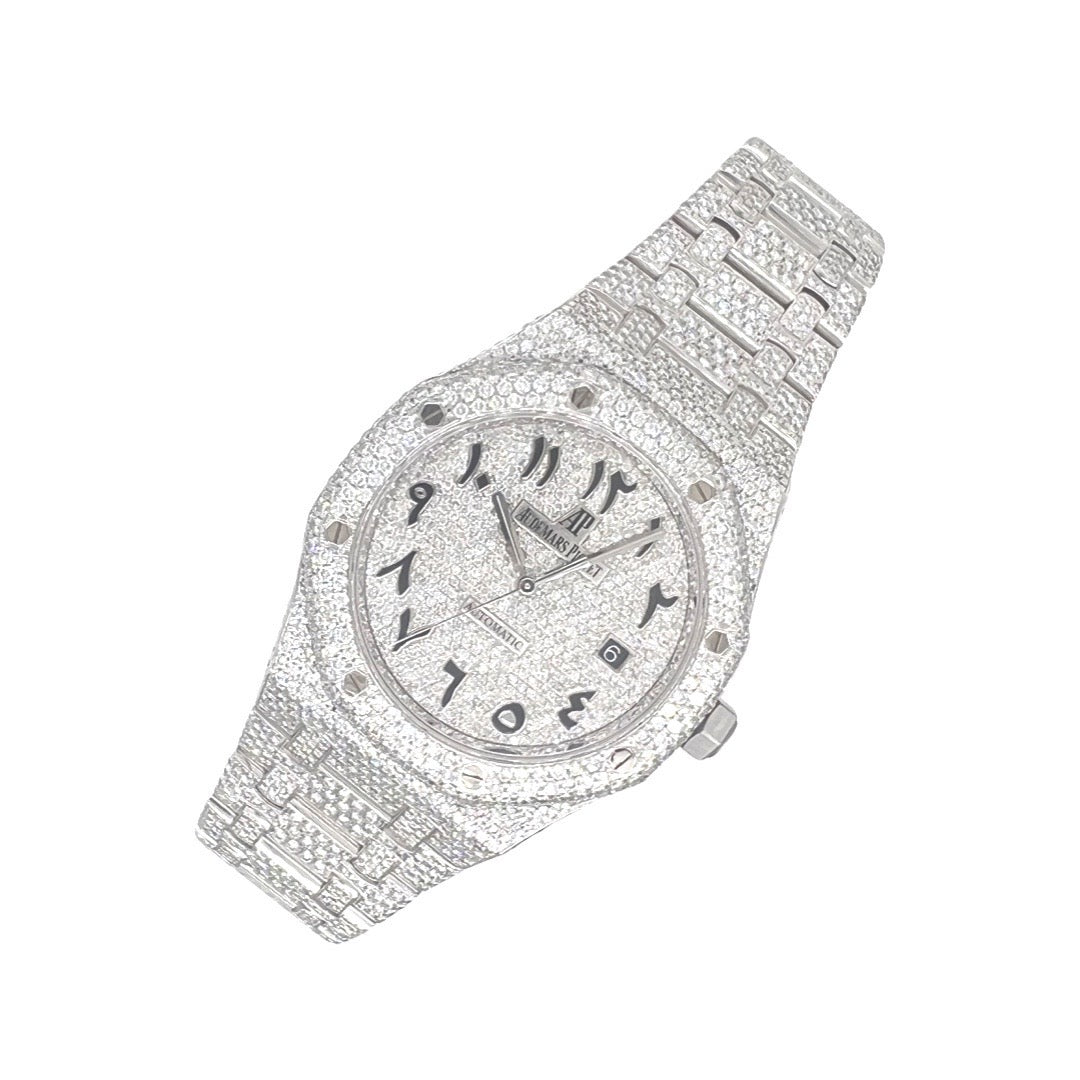 Mens Audemars Piguet Royal Oak 41MM VS Diamond Watch 17.46 CT