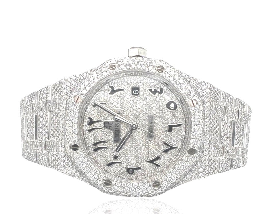 Mens Audemars Piguet Royal Oak 41MM VS Diamond Watch 17.46 CT
