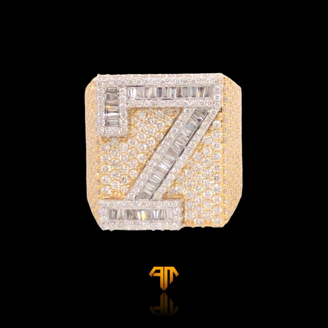 Custom Yellow Gold "7" Ring