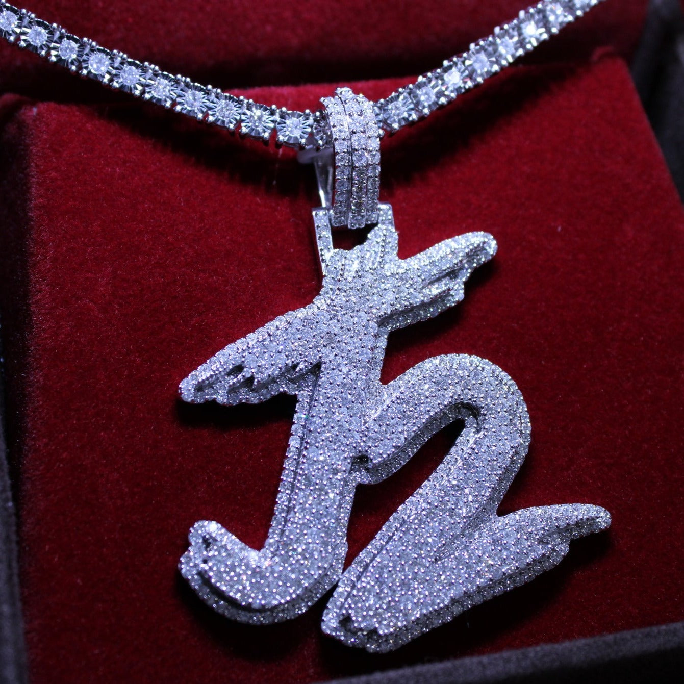 Custom White Gold "J2" Pendant
