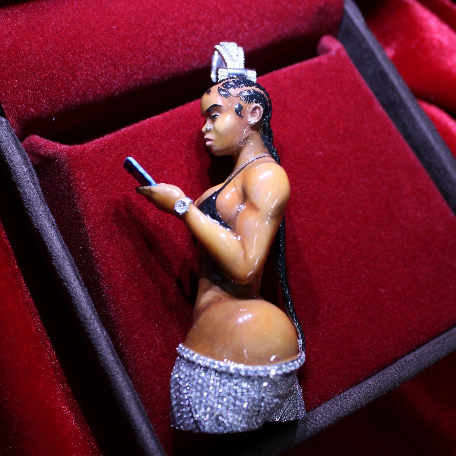 Custom White Gold  "Babydoll Forbes" Portrait Pendant