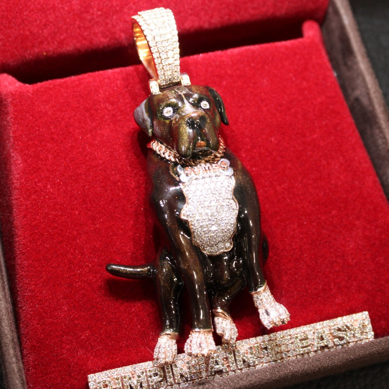 Custom Rose Gold "Dog" Portrait Pendant