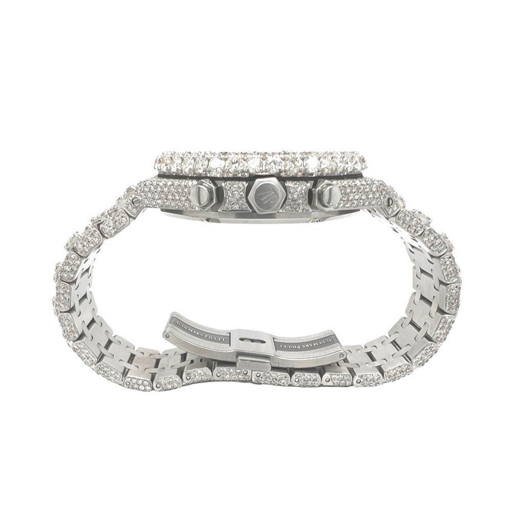 Mens Audemars Piguet Royal Oak Chrono 41MM VS Diamond Watch 25.37 CT