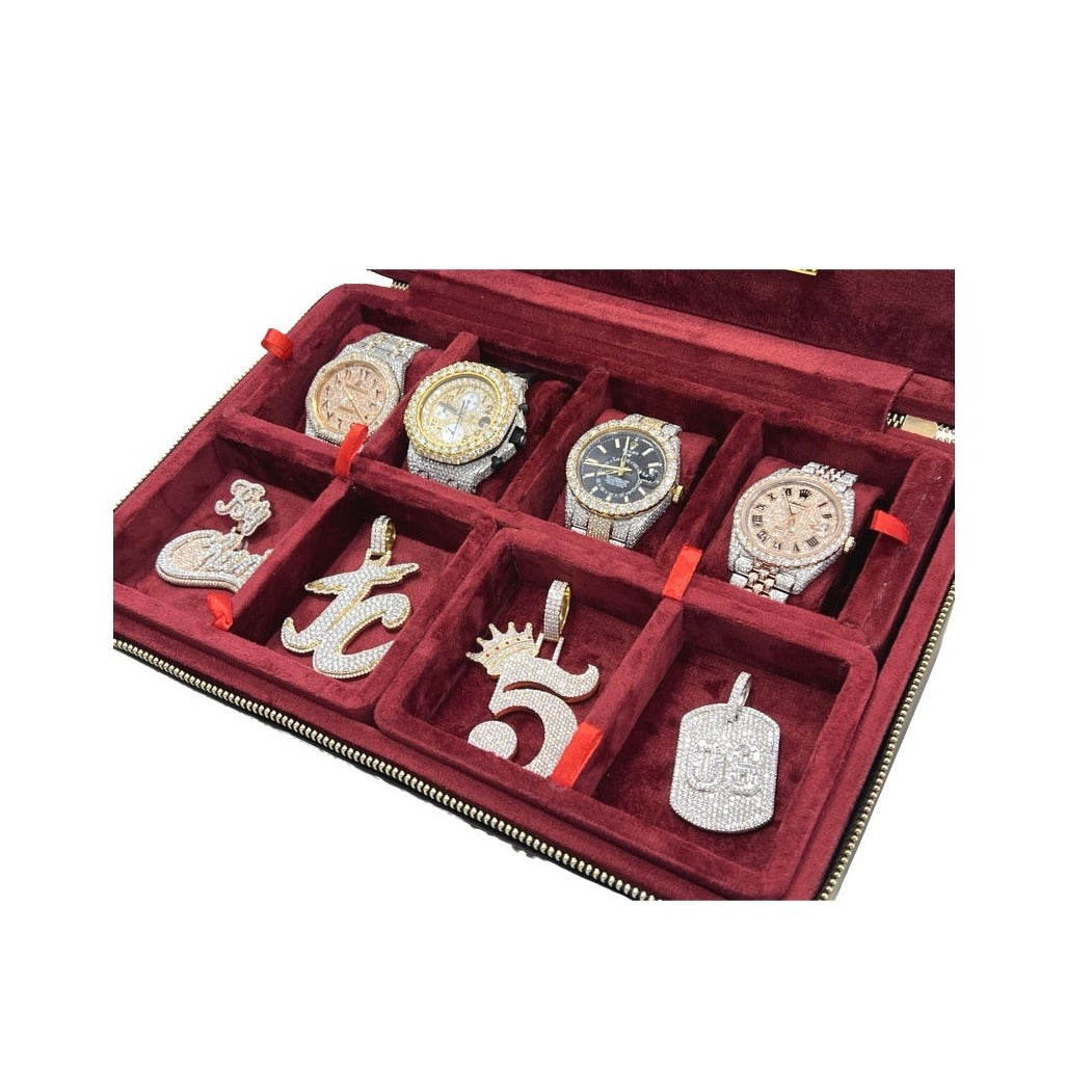 A&M Custom Leather Premium Jewelry Traveler Case