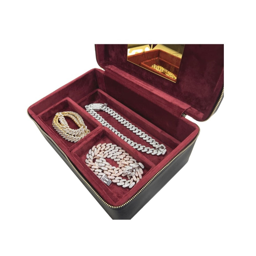 A&M Custom Leather Premium Jewelry Traveler Case