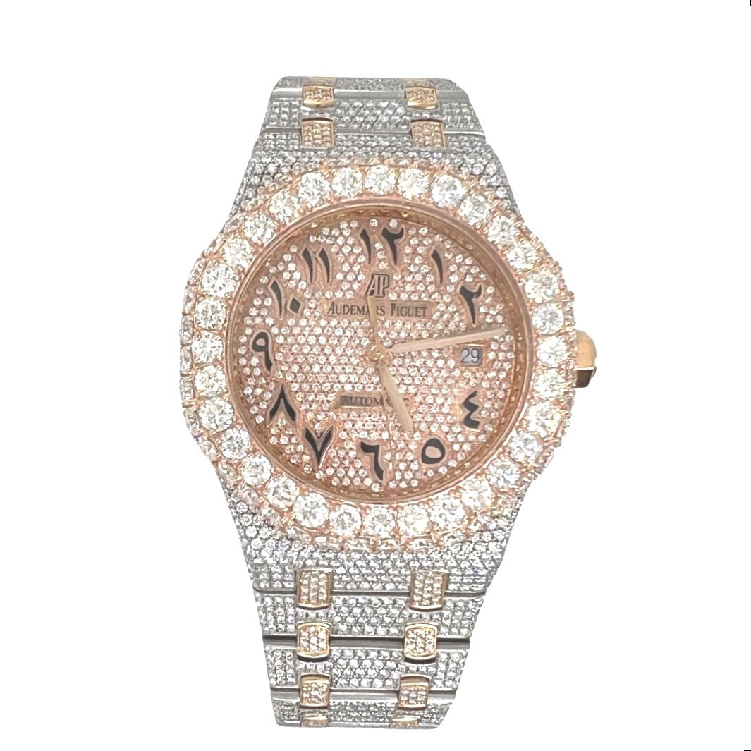 Audemars Piguet Royal Oak 18K/ Steel Two-Tone 41MM VS Diamond Watch 25,56 CT