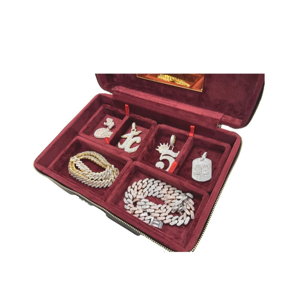 A&M Custom Leather Premium Jewelry Traveler Case