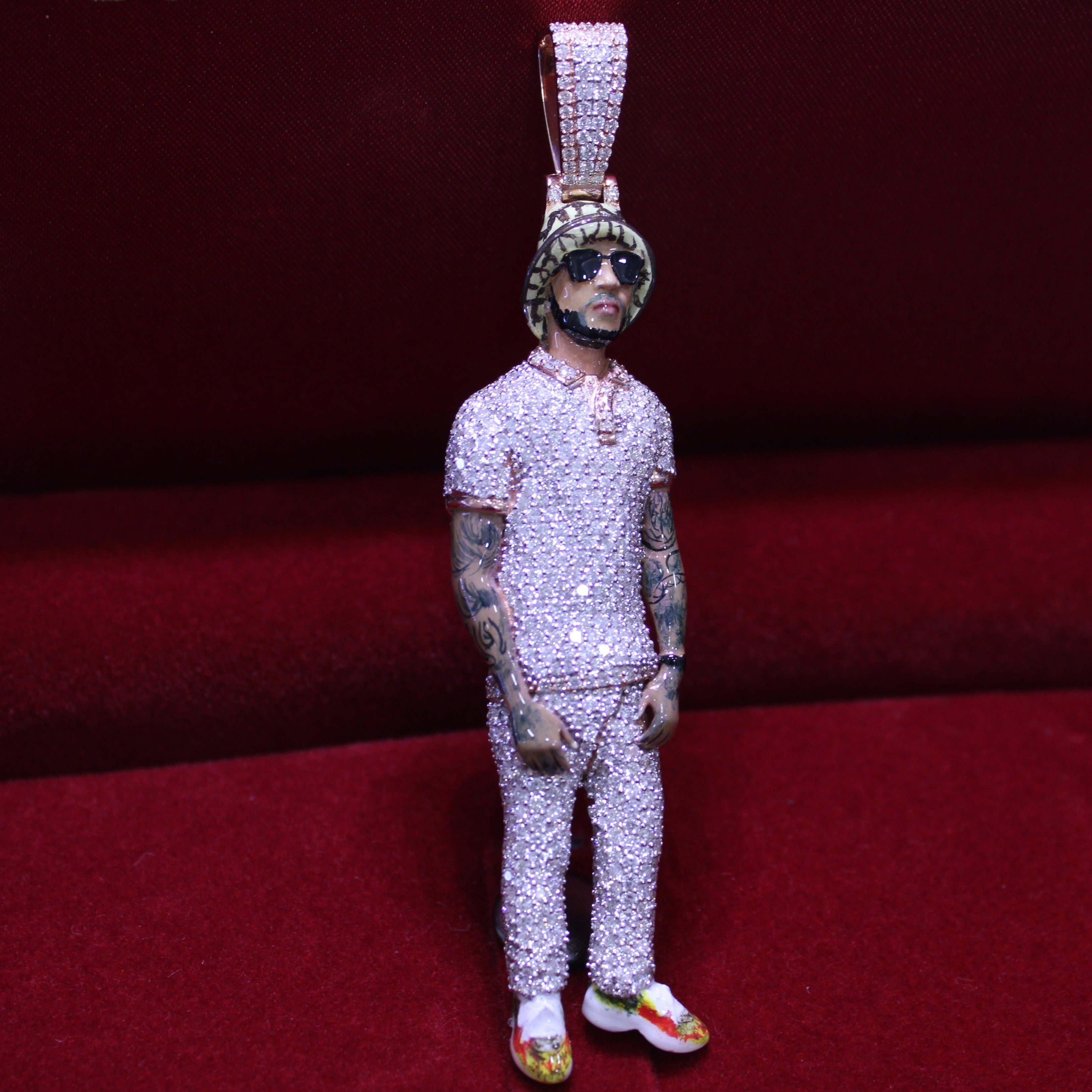 Custom Rose Gold Portrait Pendant