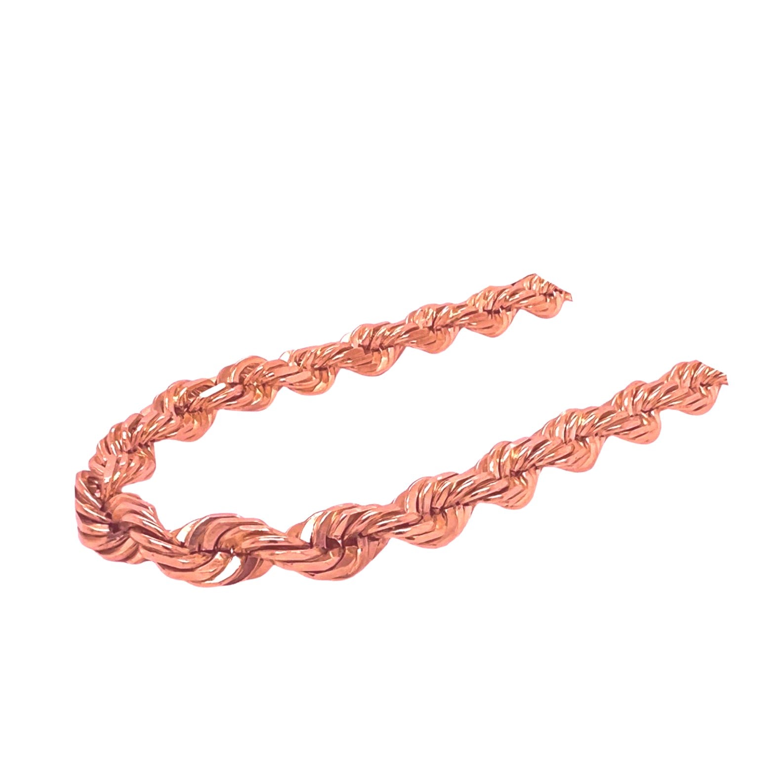 Rose gold rope sales chain 18 inch