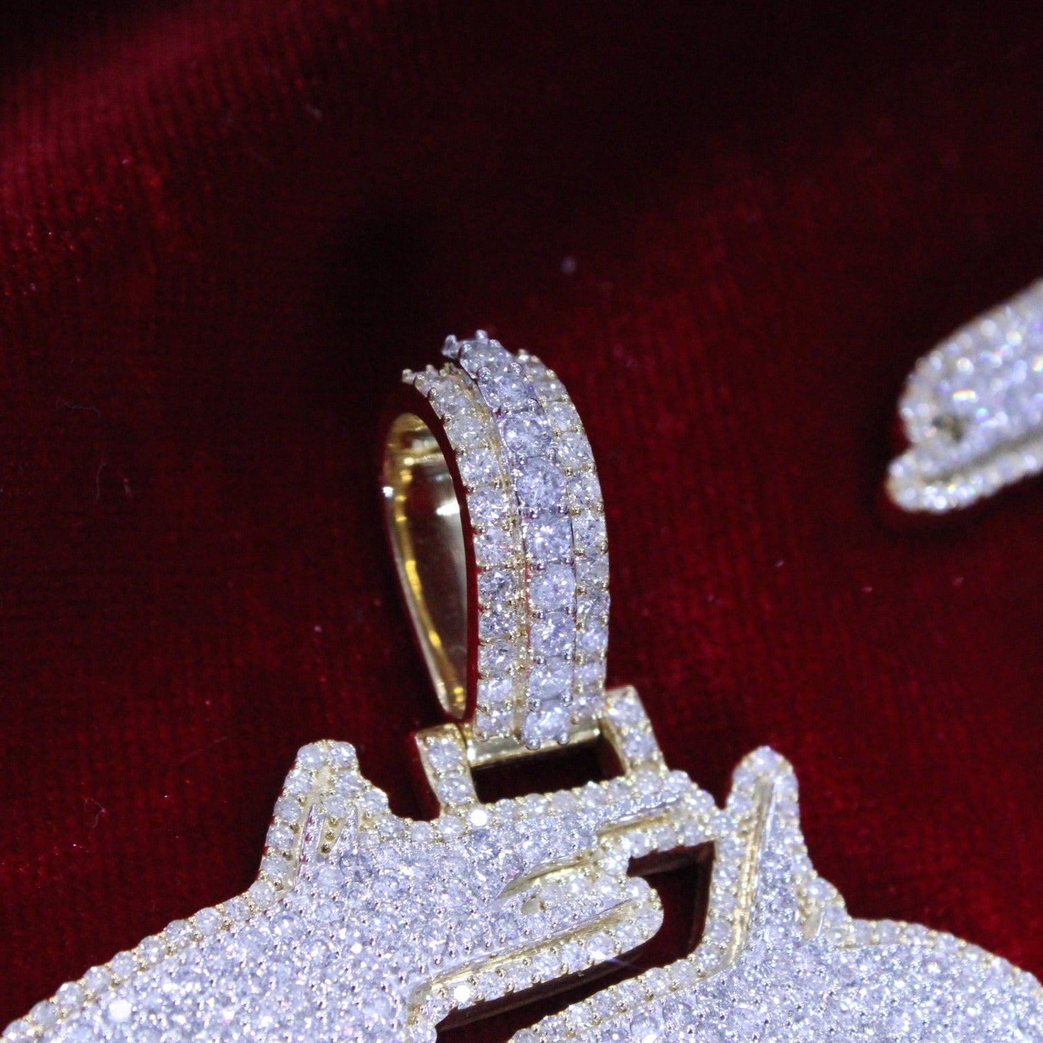 Custom Yellow Gold "TB" Pendant