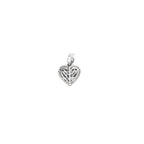 10K White Gold Heart Baguette Diamond Pendant 0.52 CT 19MM