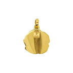 10K Yellow Gold Rose Flower Diamond Pendant 1.58 CT 1.21"