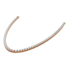 14K Rose Gold 20 Pointer Solitaire Tennis Diamond Chain 16-26"
