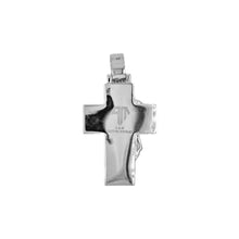 Load image into Gallery viewer, 10K White Gold Jesus Head Diamond Cross Pendant 0.70 CT 1.93&quot;
