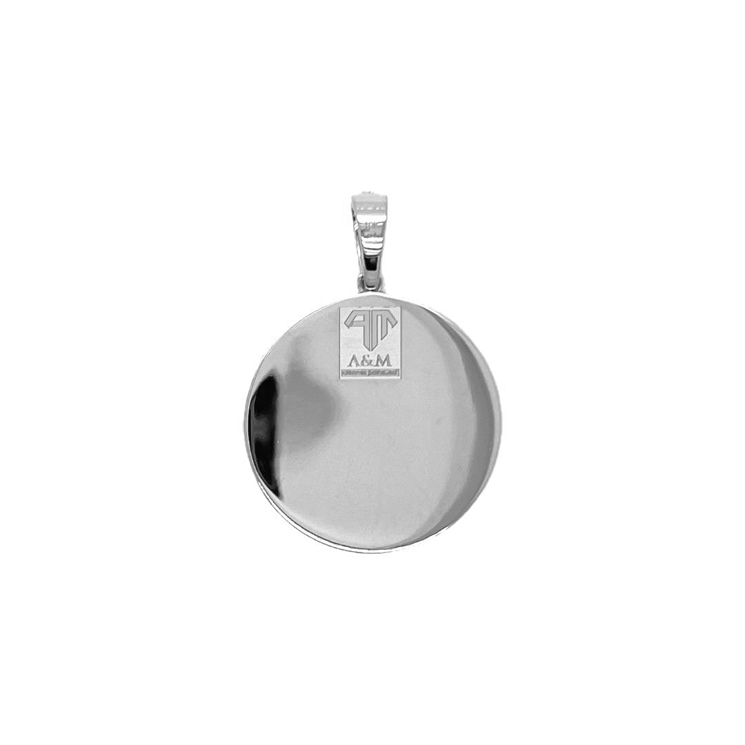 10K White Gold Star of David Diamond Pendant 1.86 CT 1.35"
