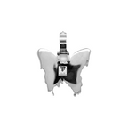 Ladies 10K White Gold Butterfly Diamond Pendant 2.28 CT 1.72"