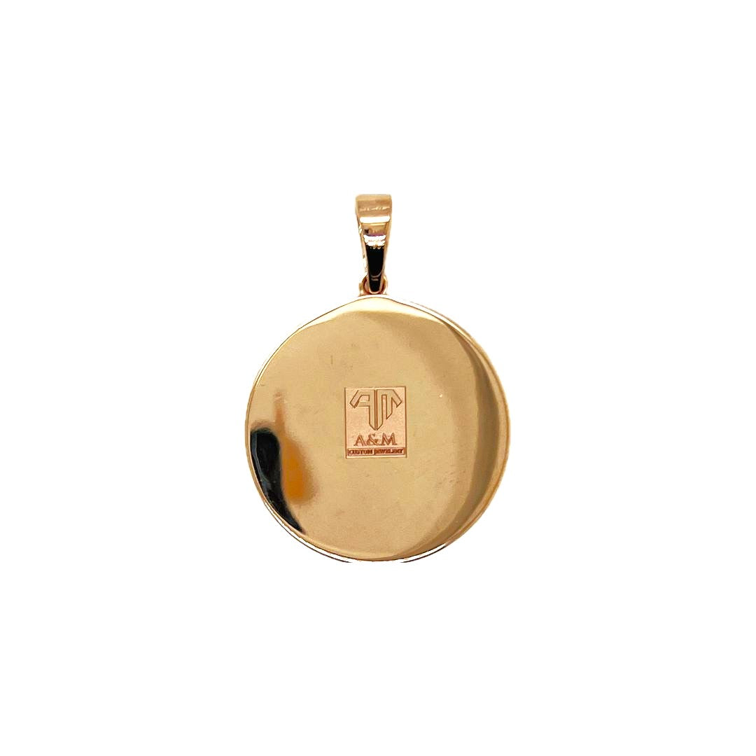 10K Rose Gold Star of David Diamond Pendant 1.90 CT 1.35"
