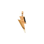 10K Rose Gold Lighting Bolt Diamond Pendant 1.32 CT 1.62"