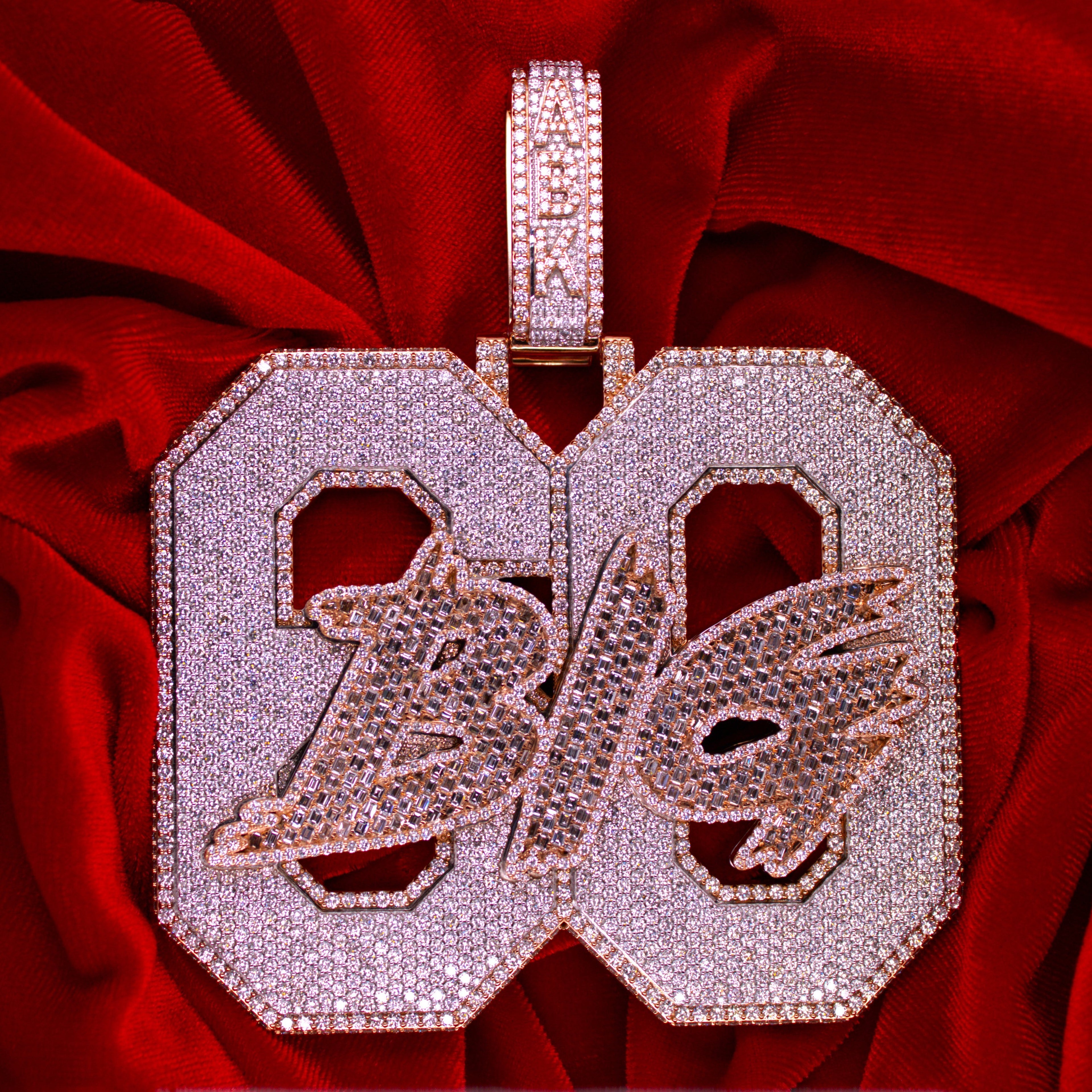 Custom Two Tone Gold "BIG-60" Pendant
