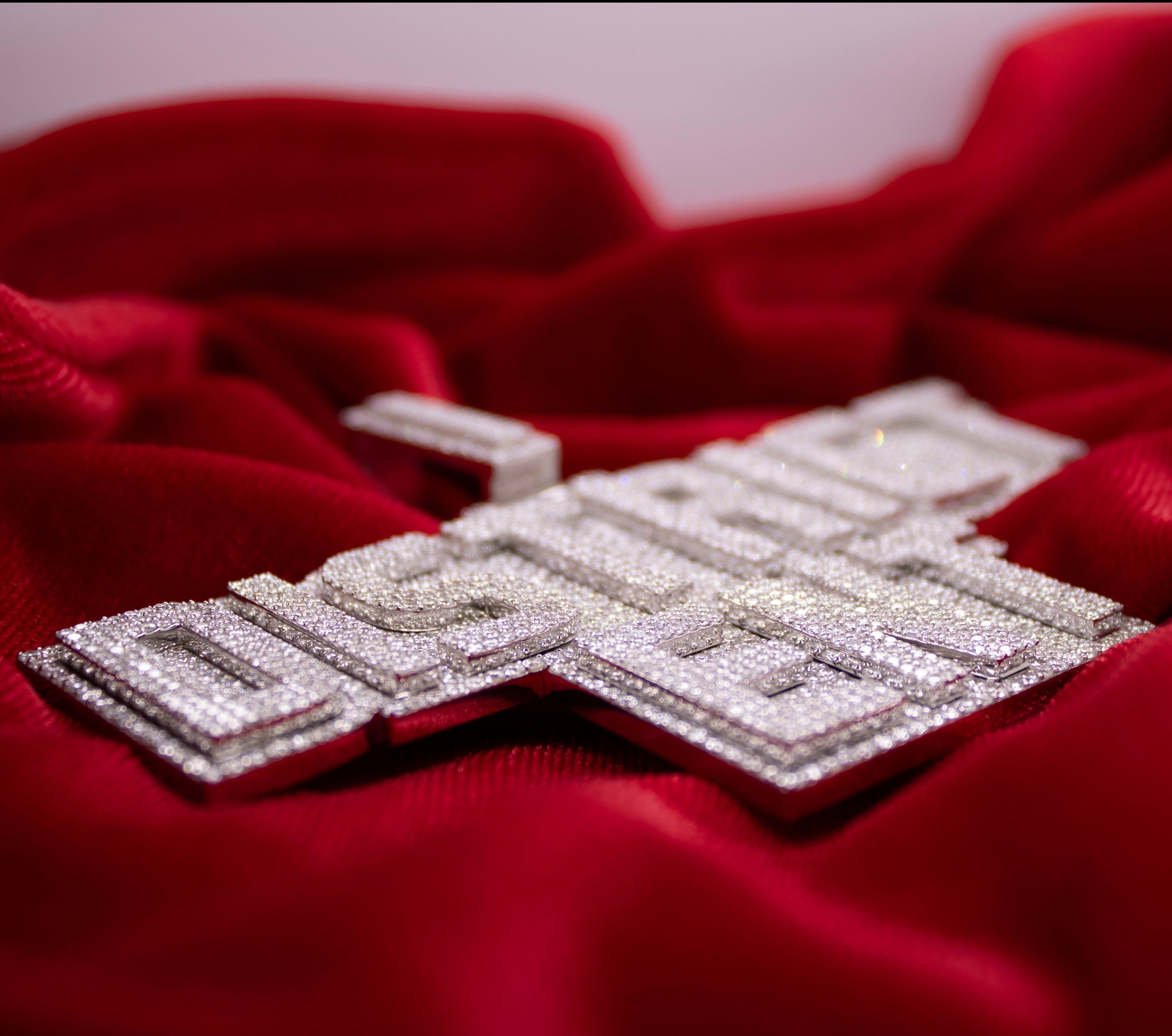 Custom White Gold "DISTRICT-ENT" Pendant