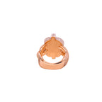 10K Rose White Gold 31MM 3D Dollar Sign Infinity Ring 6.90CT