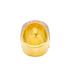 10K Yellow Gold 3D Skull Ring 8.09 CT 1.28"
