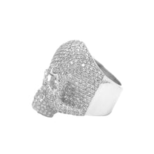 Load image into Gallery viewer, 10K White Gold 3D Skull Ring 8.10 CT 1.28&quot;
