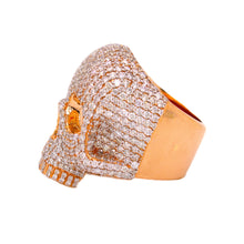 Load image into Gallery viewer, 10K Rose Gold 3D Skull Ring 8.10 CT 1.28&quot;
