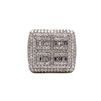 Men's 10K Yellow Gold 21 MM Square Baguette VS Diamond Ring 5.17 CT