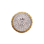 Men's 10K Yellow Gold Round Shape 3D Solitaire Diamond Ring 4.05 CT