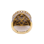 Men's 10K Yellow Gold Round Shape 3D Solitaire Diamond Ring 4.05 CT