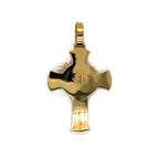 10K Yellow Gold Jesus Head Diamond Cross Pendant 1.93 CT 2.53"