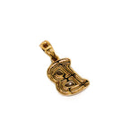 10K Yellow Gold "B" Pendant 0.32CT 0.78"
