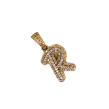 Load image into Gallery viewer, 10K Yellow Gold &quot;R&quot; Pendant 0.32CT 0.78&quot;
