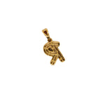 10K Yellow Gold "R" Pendant 0.32CT 0.78"
