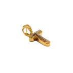 10K Yellow Gold "T" Pendant 0.32CT 0.78"