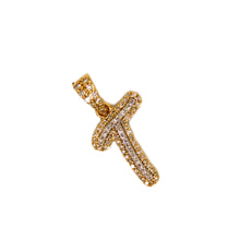 Load image into Gallery viewer, 10K Yellow Gold &quot;T&quot; Pendant 0.32CT 0.78&quot;
