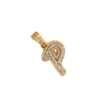 Load image into Gallery viewer, 10K Yellow Gold &quot;P&quot; Pendant 0.32CT 0.78&quot;
