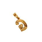10K Yellow Gold "G" Pendant 0.32CT 0.78"