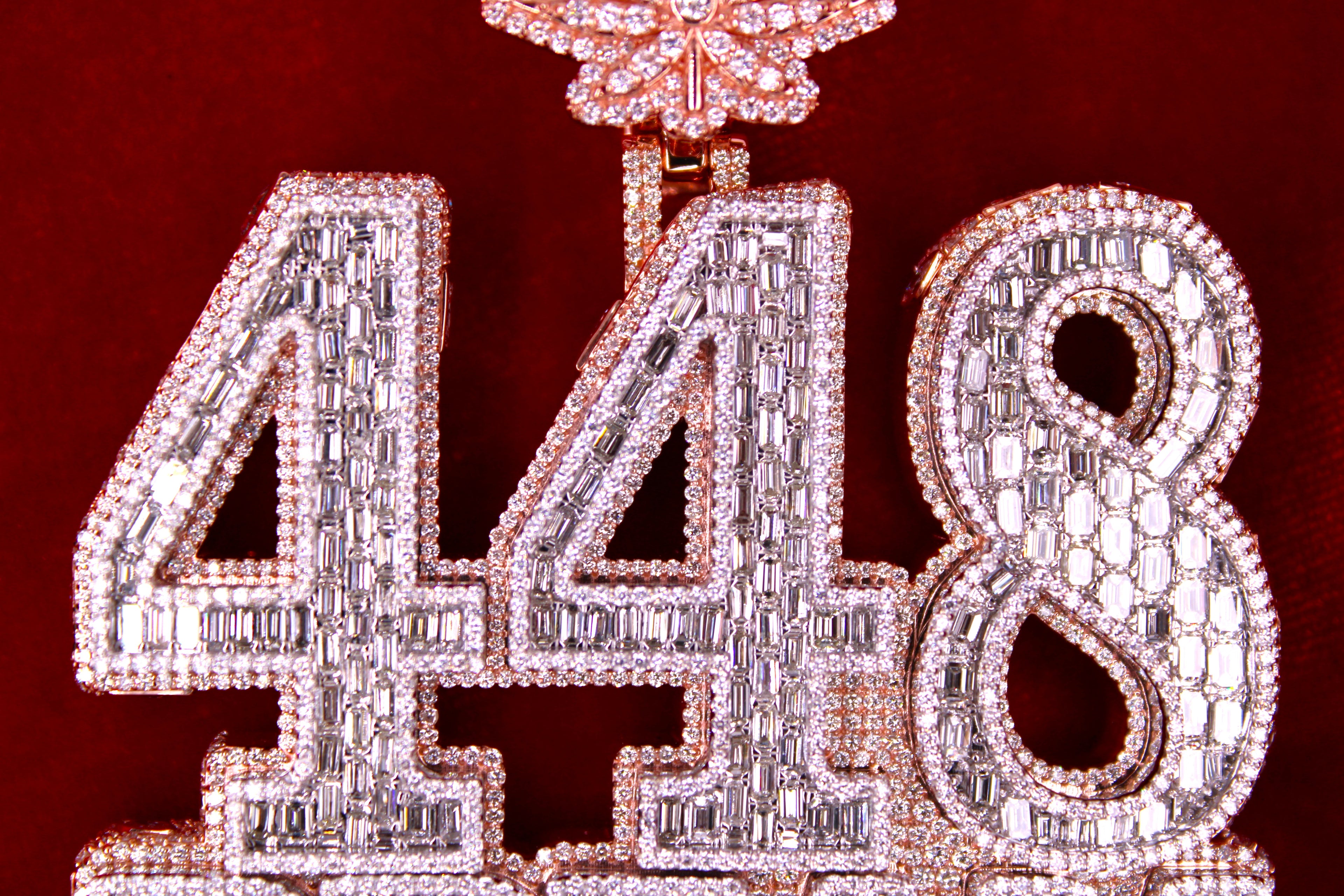 Custom White Gold "448 Dream Team" Pendant