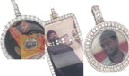 10K Rose Gold 3D Memory Frame VS Baguette Diamond Pendant 9.46 CT 2.8"