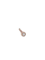 Ladies 10K Rose Gold Halo Round Cluster Diamond Pendant 0.26 CT 17MM